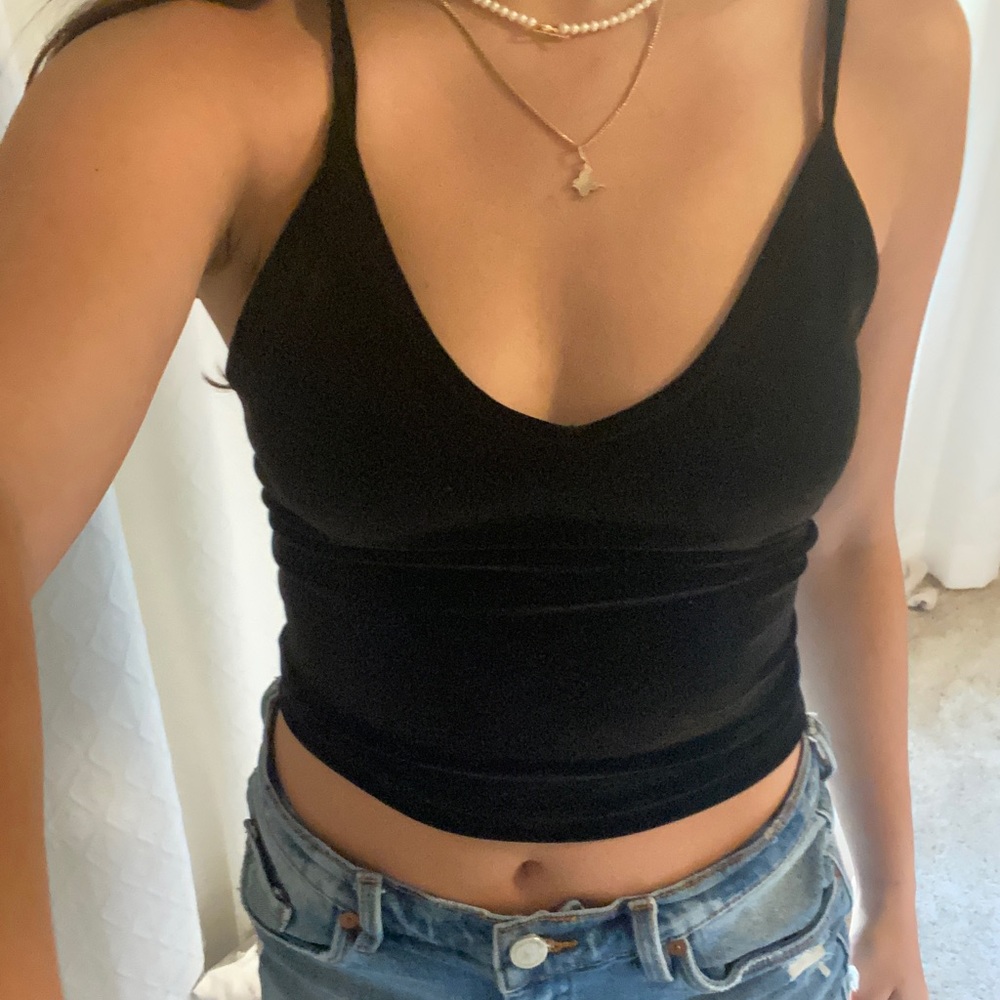 Brandy Melville Velvet Crop Top